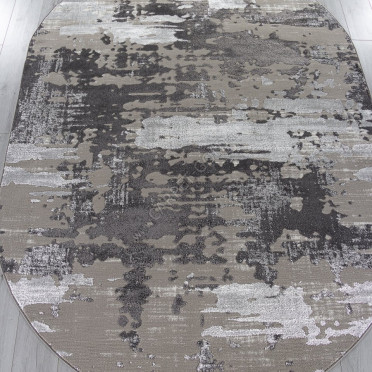 Ковер O1471 - 995 GREY / GREY - Овал - коллекция ANTEP