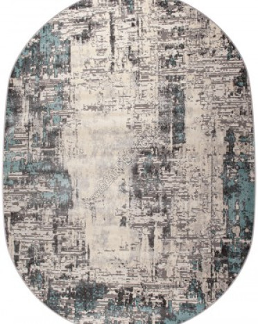 Ковер турецкий 36965X Avon (Полиэстер хит-сет, серый) овальный