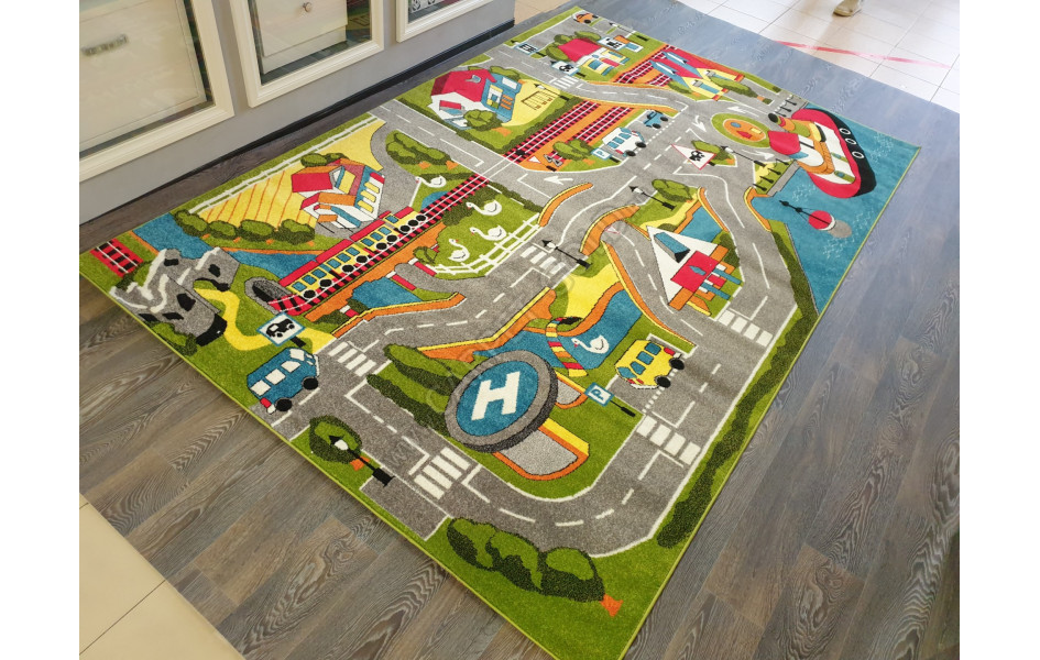 Детский российский ковер Фэнси ДИЗАЙН 20701 ЦВЕТ 22066 город с дорогами для машинок