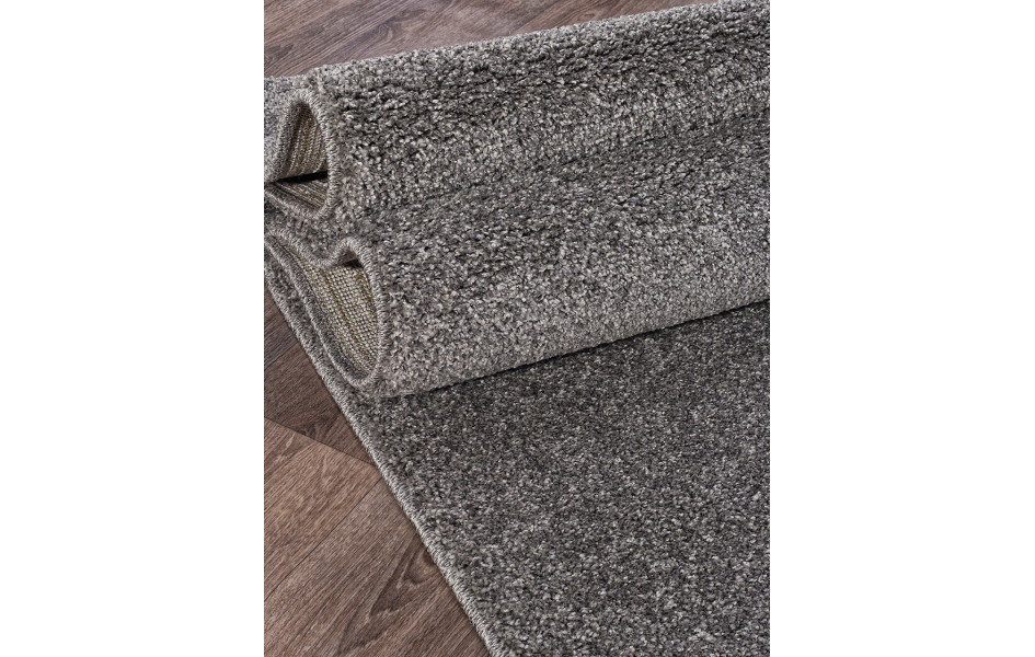 Пушистый серый ковер t600 - GRAY  коллекция PLATINUM 