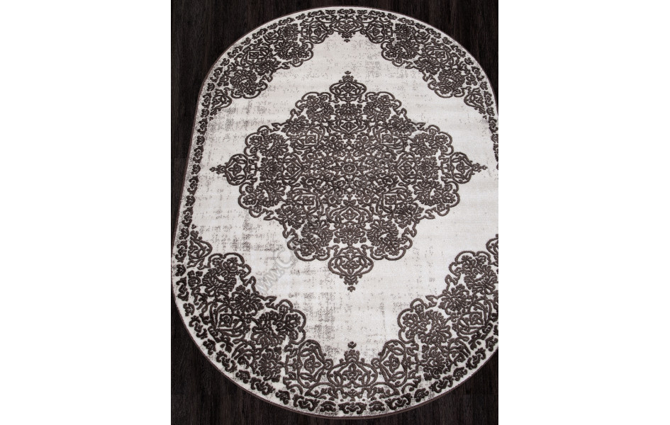 Российский ковер D960 - CREAM - Овал - коллекция MIRANDA