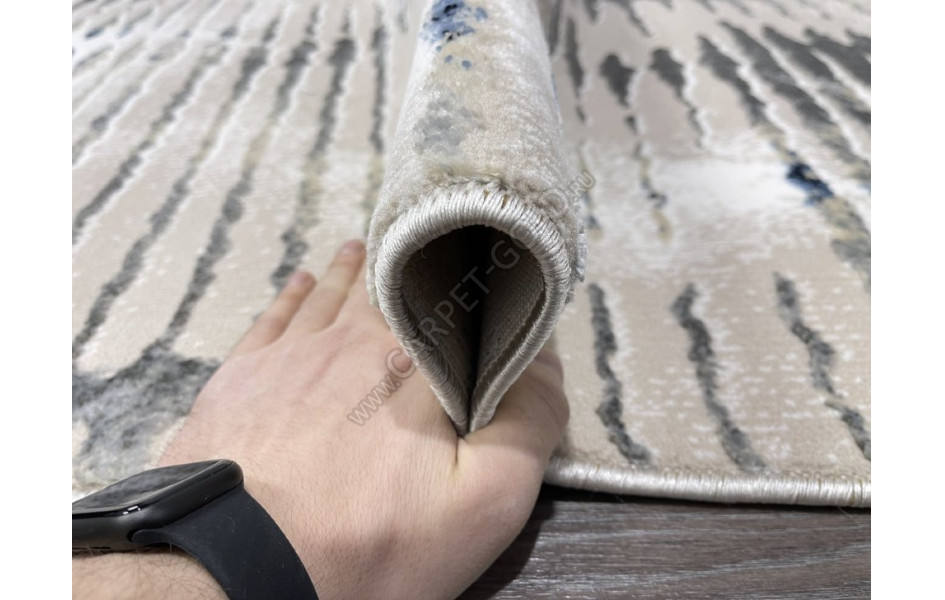 Турецкий ковер 40703A_LACIVERT / K.GRI ОВАЛ