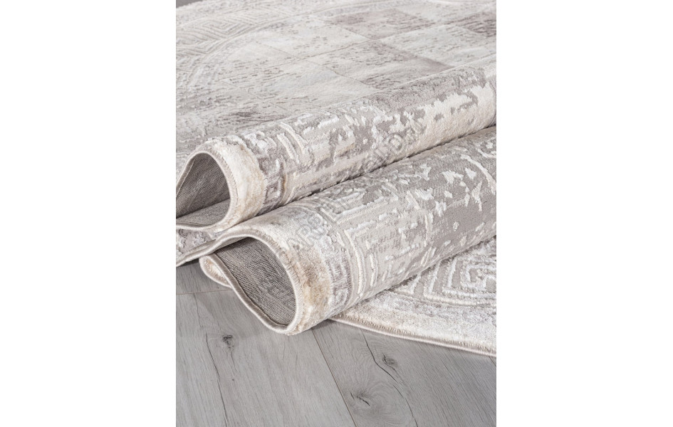 Ковер P0411 - L.GRAY / PLY A.GRI COKME - Овал - коллекция LUCCI