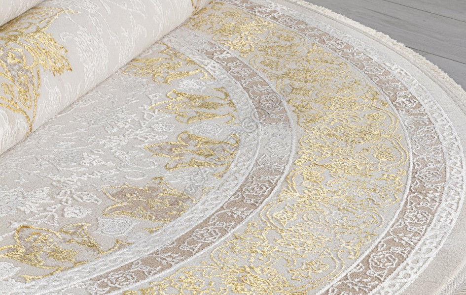 Ковер A064A - CREAM / GOLD FDY - Овал - коллекция ZARINA